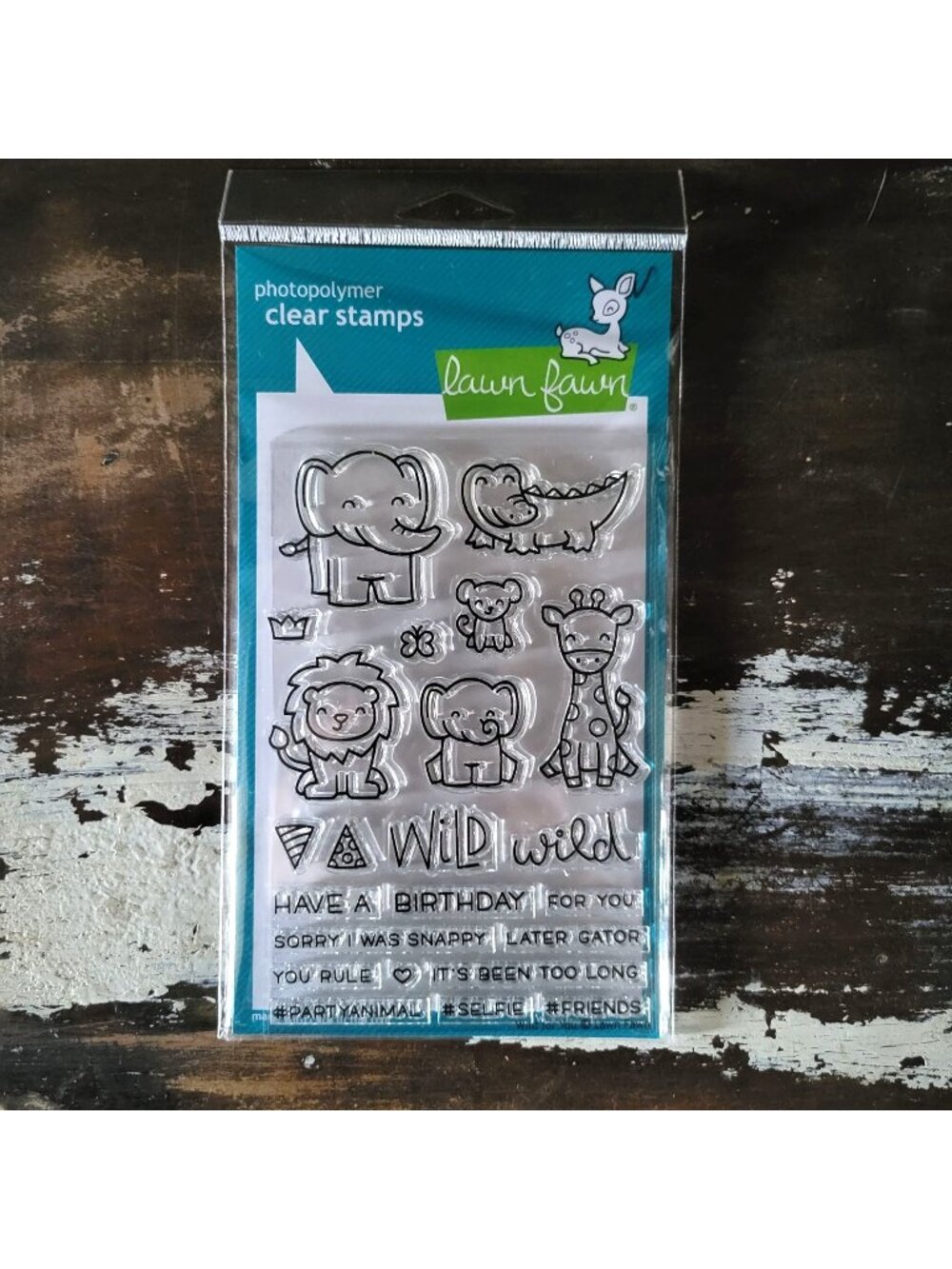 Lawn Fawn Wild For You Clear Photopolymer Stamp Set Safari Baby Animals